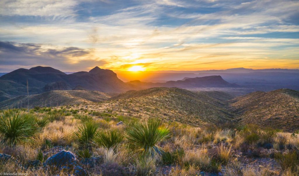 big bend national park at sunset