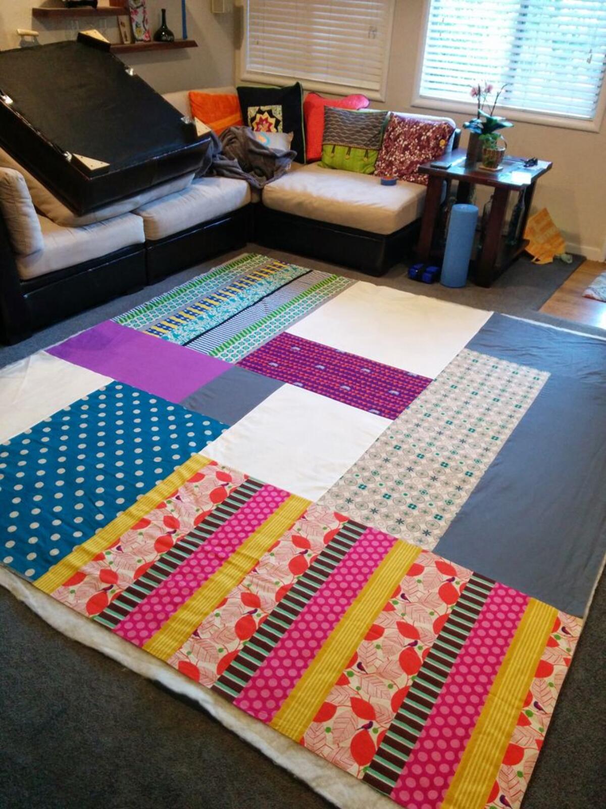 Medallion Quilt-Japanese Linen - patchwork&pebbles