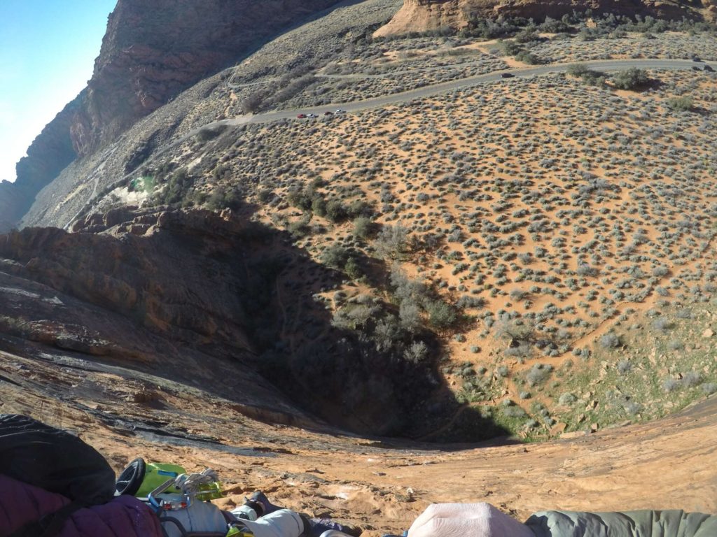 snow canyon state park, UT climbing richness of it all 12a