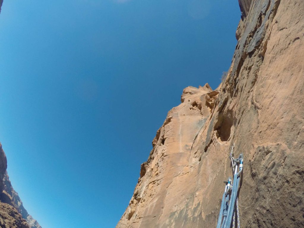 snow canyon state park, UT climbing richness of it all 12a